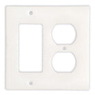 Front view of Thassos White Marble toggle rocker duplex switch wall plate