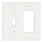 Thassos White Marble toggle rocker switch wall plate front view