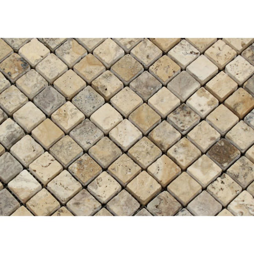 Tumbled Philadelphia Travertine mosaic for walls and floors