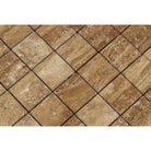 honed travertine mesh-mounted tiles
