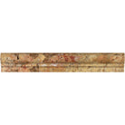 Natural stone tile molding in cream and gold