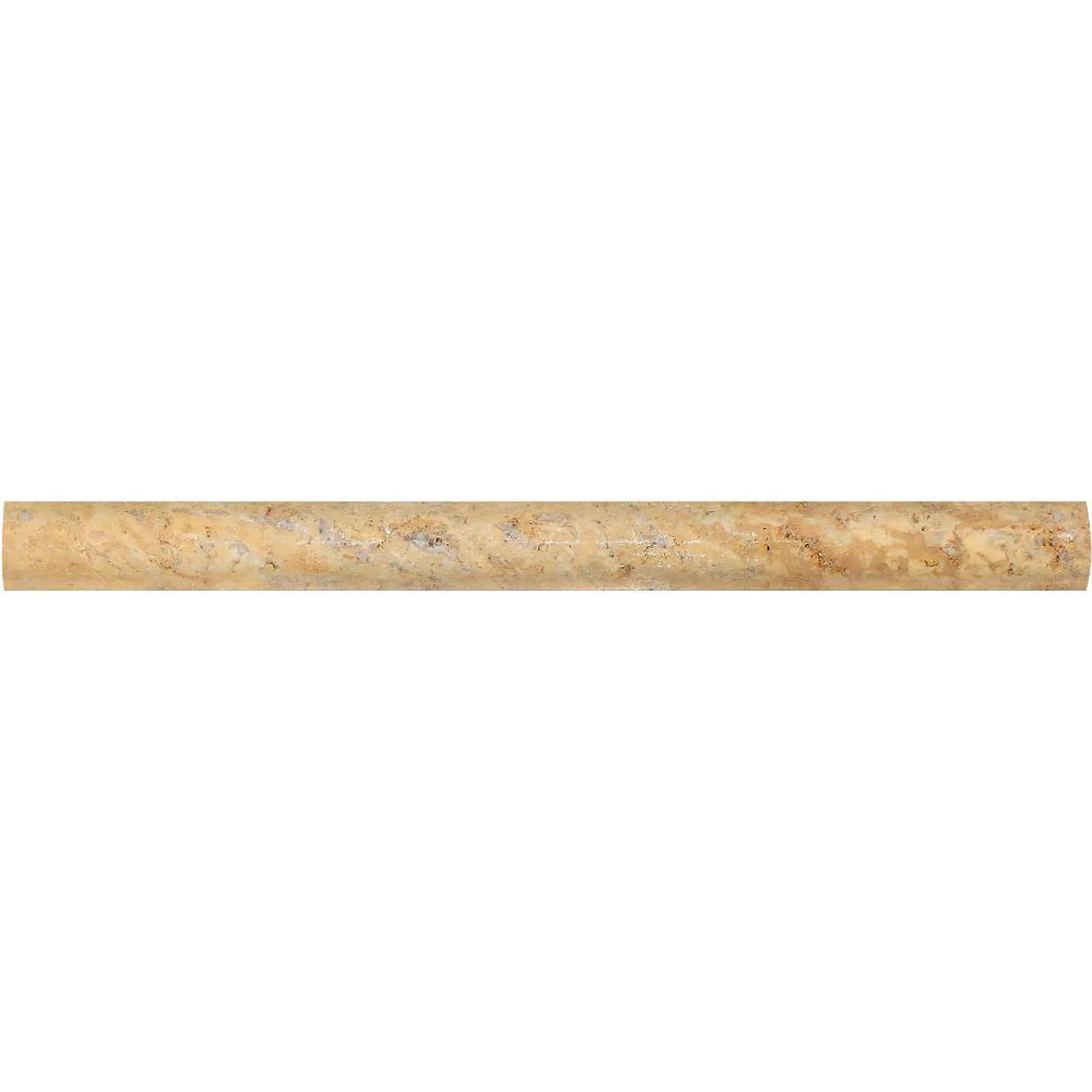 Honed Scabos edge trim for tile walls