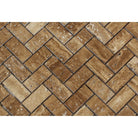 1x2 travertine herringbone sheet