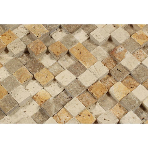 1x1 split face travertine with depth
