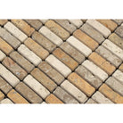 rustic travertine mini brick mosaic