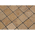 Natural stone 2x2 mosaic tile detail