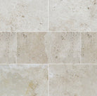 Tuscany Beige Travertine Pavers in Versailles Pattern with ivory-beige tones

