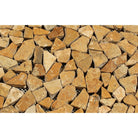 Close-up of Tuscany Gold Tumbled Random Mosaic showing irregular stone shapes and texture