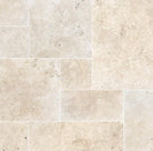 Tuscany Ivory Travertine Paver in Versailles Pattern with tumbled finish