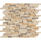 Natural travertine backsplash mosaic sheet