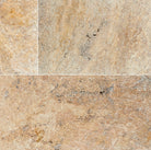 Tuscany Porcini Travertine Pavers in Versailles pattern with tumbled finish

