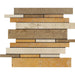 tuscany random strip travertine mosaic