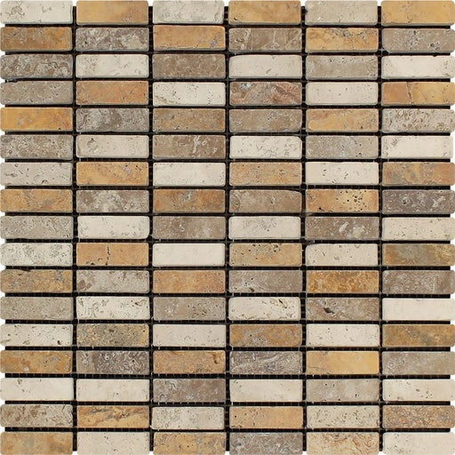 tuscany travertine mosaic 5/8x2 tile