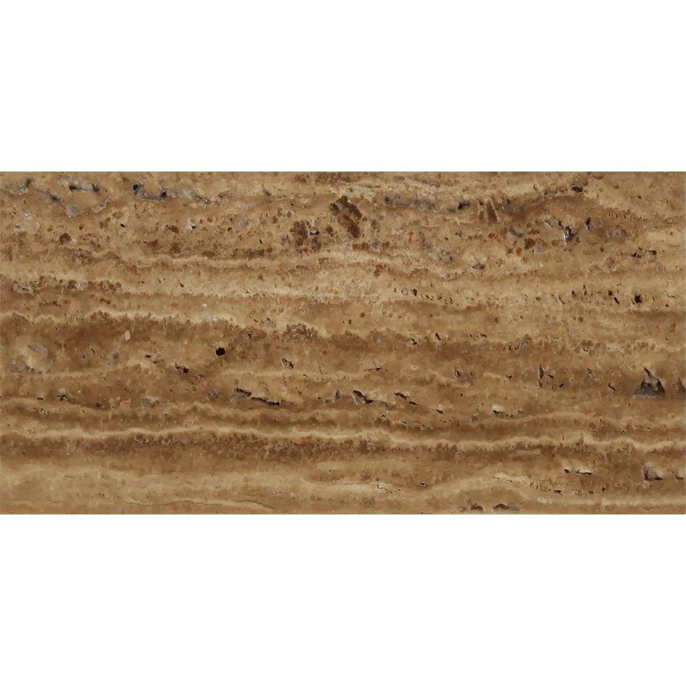 veincut noce travertine 6x12 tile