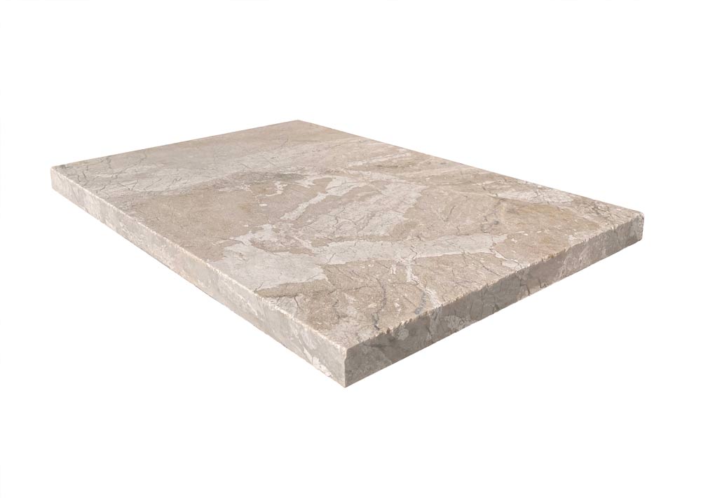 Flat view of Verona Marble Paver 16x24 with leathered finish