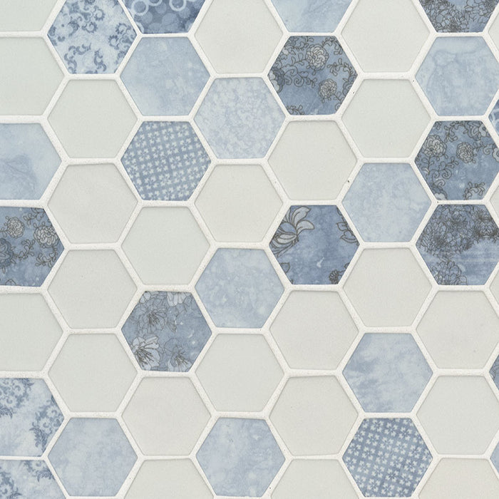 Vista Azul Hexagon Mosaic