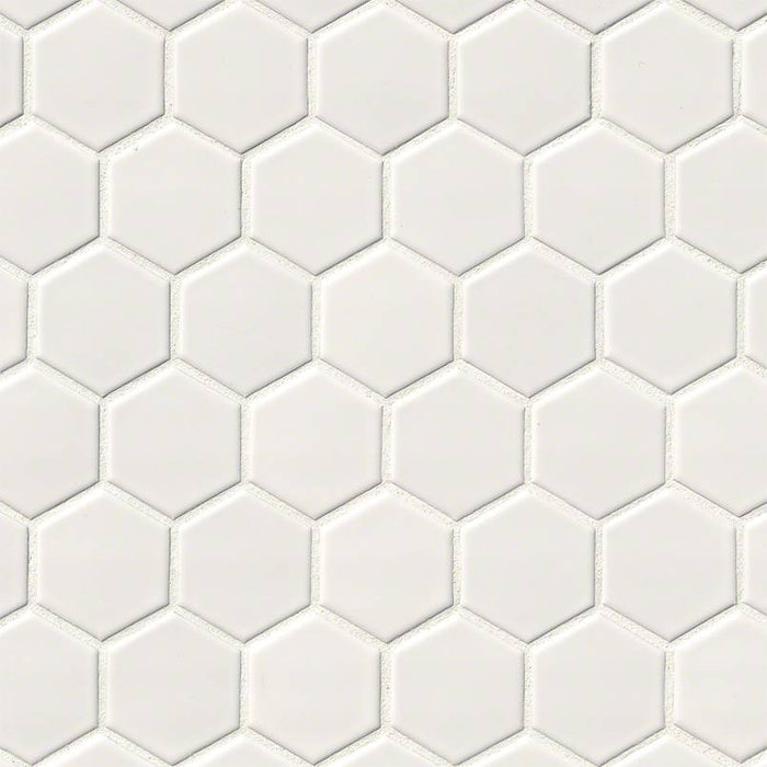 White Hexagon 2" Mosaic