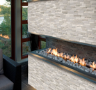 Close-up detail of off-white White Oak marble with sculpted 3D texture