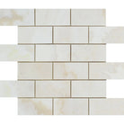White Onyx 2x4 mosaic tile polished finish