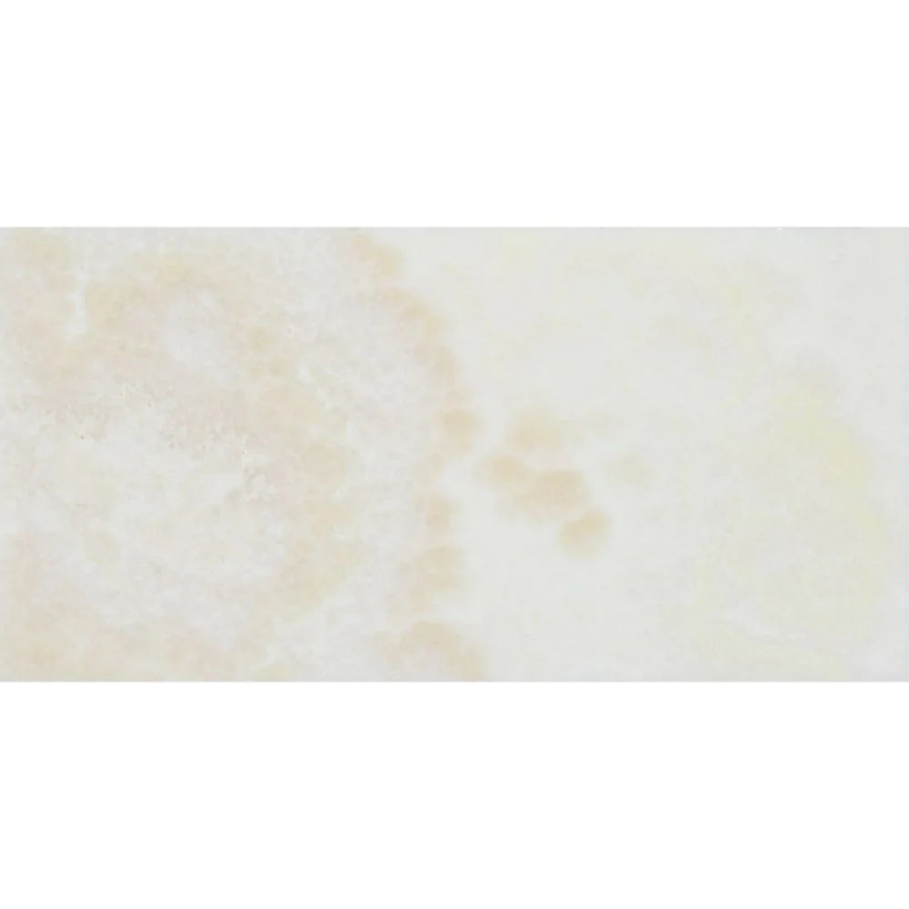 White Onyx polished tile 3x6 inch
