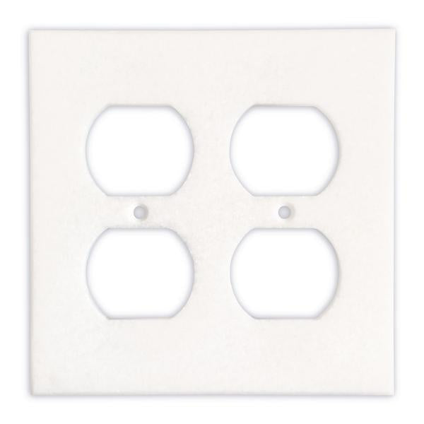 Thassos White Marble Double Duplex Switch Wall And Switch Plate Cover 4.5x4.5 inch